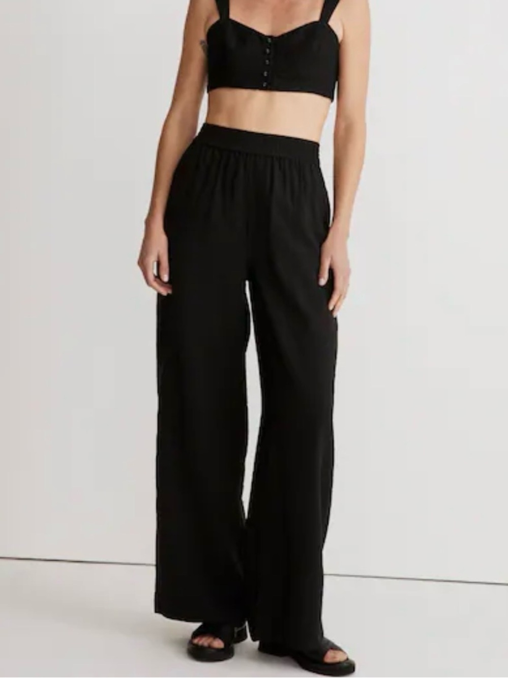 New Madewell The Carley Wide Leg Pant Softdrape